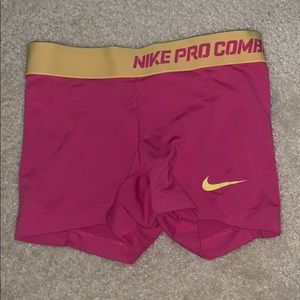 Pink nike spandex